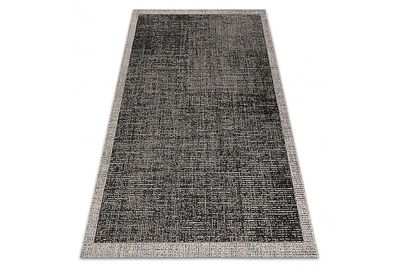 RugsX TÆPPE SIZAL FLOORLUX 20401 Ramme sort / sølv grå 240x330 cm