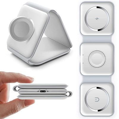 Ccdd 3 i 1 sammenleggbar trådløs lader, kompatibel med iphone 13/12 / se / 11 / xs etc