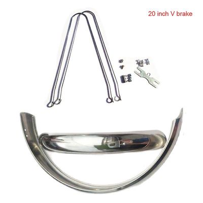 Bicycle Fenders 18inch 20inch Retro Road Bicycle Guard Bike Fender Rustfrit stål Mudguard Front Rear Wing Fender Bike Tilbehør 20 tommer V bremse
