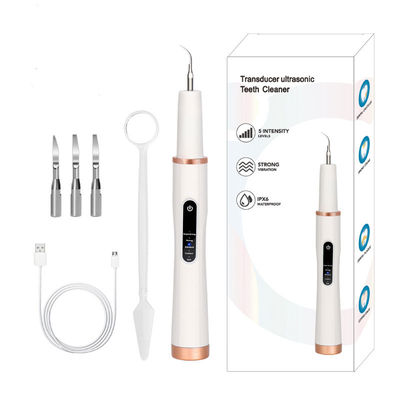 Tannsteinfjerner med ultralyd og 4 rensehoder White
