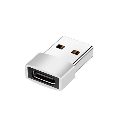 USB-C-sovitin (naaras) USB-A 2.0:aan (uros) Silver
