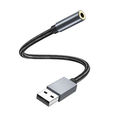 USB til 3,5 mm (hun) lydadapter Grey