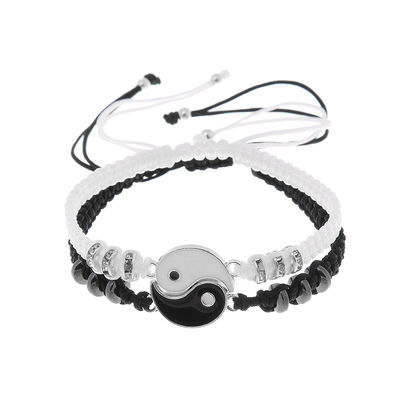 Yin Yang anheng halskjeder armbånd sett Silver