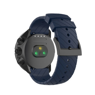 Silikon Twill Forlenget modell Klokkereim Armbånd for Garmin Forerunner 22mm Blue