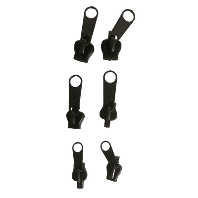 Yleiskäyttöinen vetoketjukisko vetoketjulle 6 kpl Black