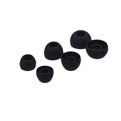 Silikone hovedtelefoner til 4,5-6 mm hovedtelefoner 3 størrelser 15 par Black