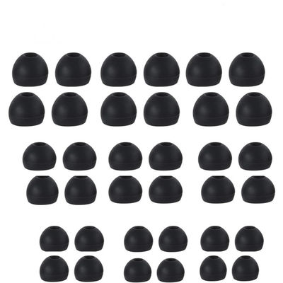 Silikone ørepuder til 4,5-6 mm in-ear hovedtelefoner 3 størrelser 18 par Black