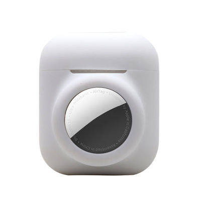 2 i 1 Airpods och Airtag Fodral i Silikon White