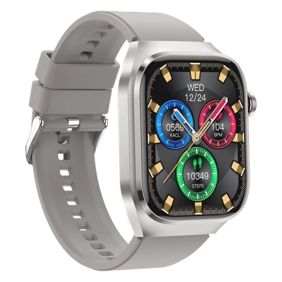 Smart ur med EKG, puls, blodtryk, søvn, skridttæller Grey