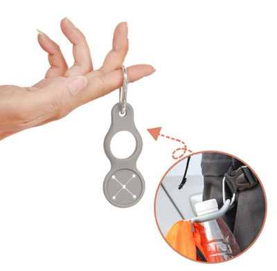 2 pakkauksen vesipulloteline silikonista ja karabiinihaarukalla