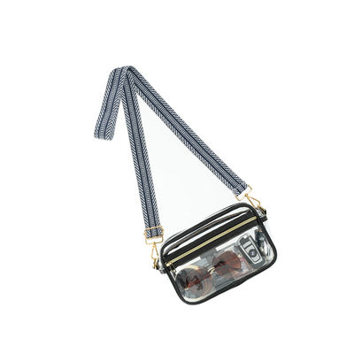 Transparent PVC Crossbody-taske - Justerbar rem