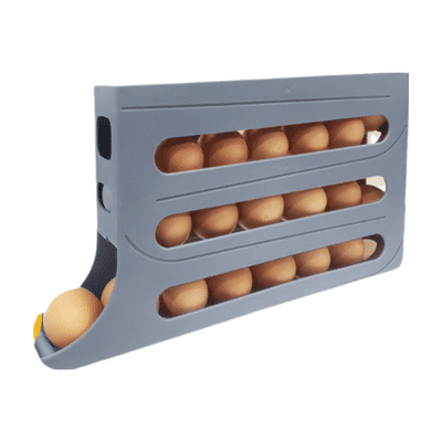 Eggoppbevaringsbeholder for kjøleskapsorganer med lokk Grey