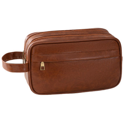 Vedenpitävä miesten toalettilaukku Brown