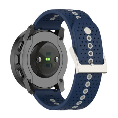 Fargerik klokkerem 22MM for Suunto Race S Watch Blue + Grey