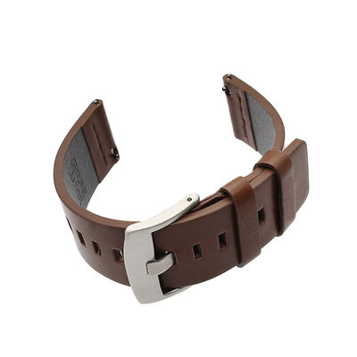 24 mm læderrem til Suunto 9 & Fossil Smartwatch coffee