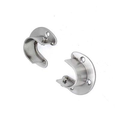 Fästen för Garderobsstång i Rostfritt Stål, 2-pack Silver L