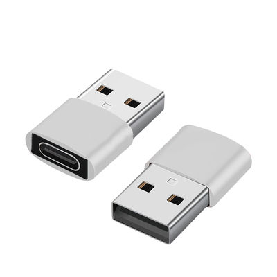 2 kpl USB-C–USB-sovittimia tiedonsiirtoon ja lataamiseen Silver