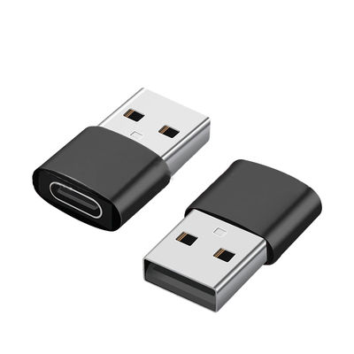 2 kpl USB-C–USB-sovittimia tiedonsiirtoon ja lataamiseen Black