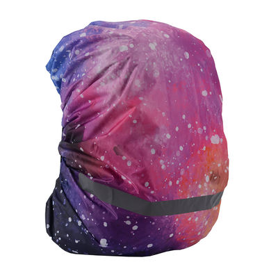Vanntett ryggsekkregntrekk med reflekterende stripe Pink starry sky M