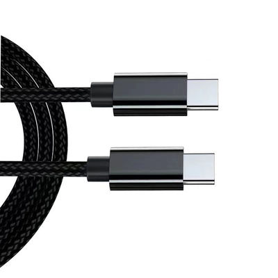 2-pakkainen USB-C-kaapeli, 1 metri - nopea latauksen tiedonsiirto Black