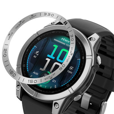 Rustfri stålring til Garmin Fenix 8 Silver 47MM