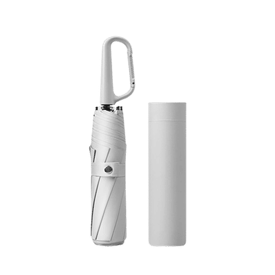 Automatisk paraply med ringklemme - Sammenleggbar reiseparaply Grey