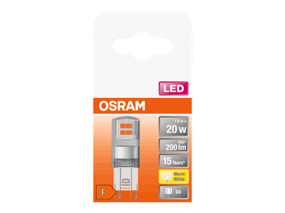 LED PIN 20W/827 clear G9 - C / 6 pcs