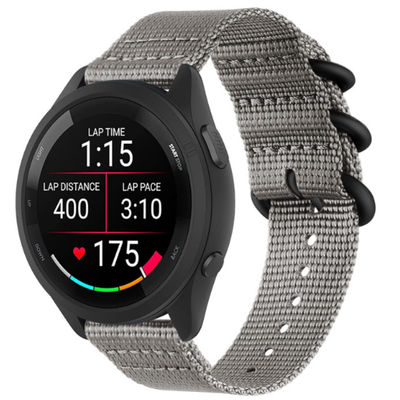 Klockarmband i Nylon för Garmin Forerunner 965/955/945/935/255/265 Grey 22 mm
