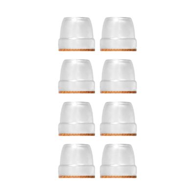 Gennemsigtige Stolebenbeskyttere - 8 stk. LightBrown Square M