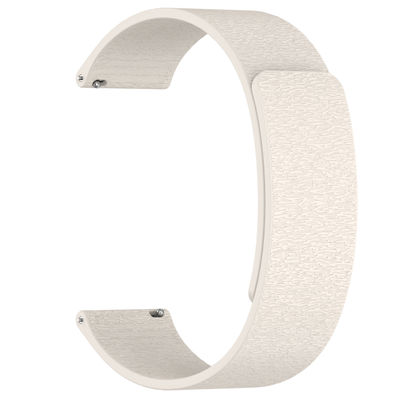 Cloud Wood Grain Silicone Magnetic Strap White 20 mm