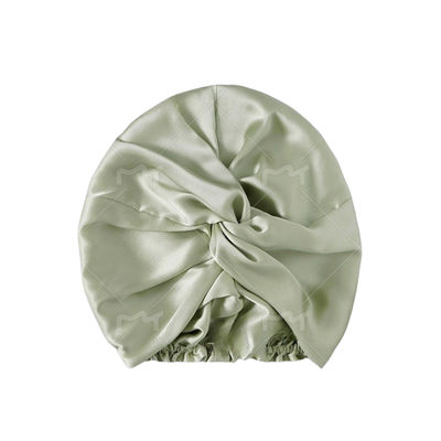 100% Mulberry Silke Sovehue til Kvinder, Dobbelt Lag Silke Sovehue LightGreen