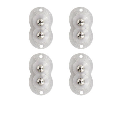 16 stk selvklæbende møbelhjul med kuglelejer - støjsvag og nem bevægelse Transparent