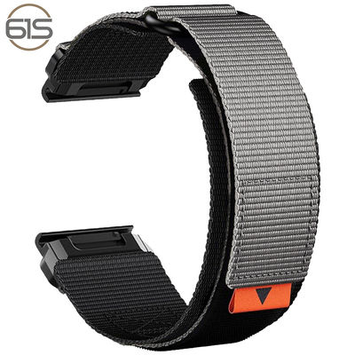 26 mm nylon urrem til Garmin Fenix 8/7X Pro/5X/6X Grey