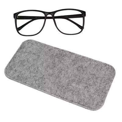 Portabelt Filtfodral för Glasögon - Grå, Smalt & Skyddande