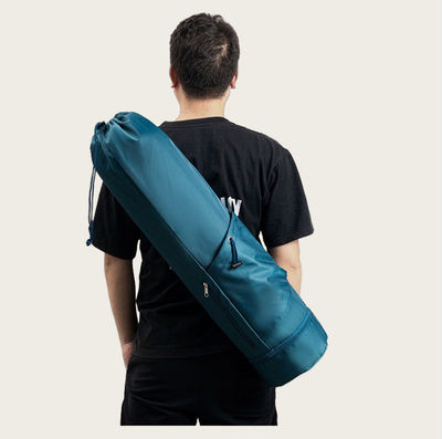 Multifunktionel yogamåtte taske med flaskelomme - Blå