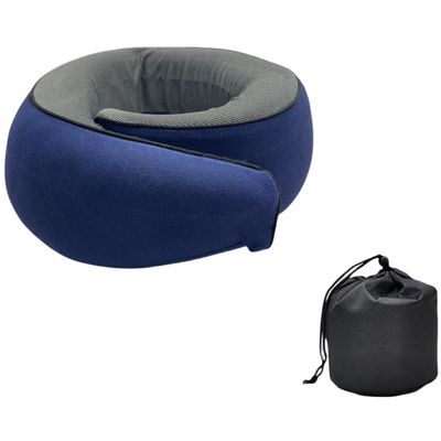 Bärbar Nackkudde för Kontorslur - Komfort och Stöd Blue