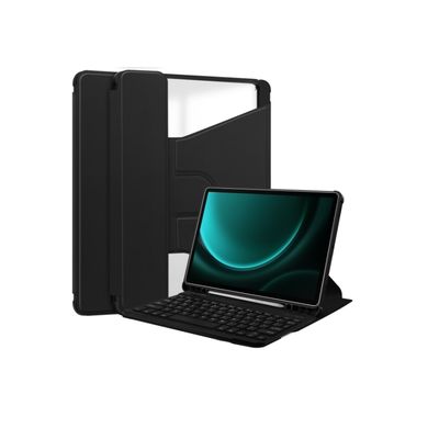 360° Roterende Bluetooth Tastatur Cover til compatible with Samsung Tab A9+ 11" (X210/X216/X218) - Sort PU Læder