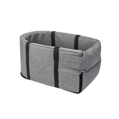 Bilsenter Konsoll Hundeseng - Avtakbar, Komfortabel og Sikker Hundebilsete for Små Hunder og Katter Grey