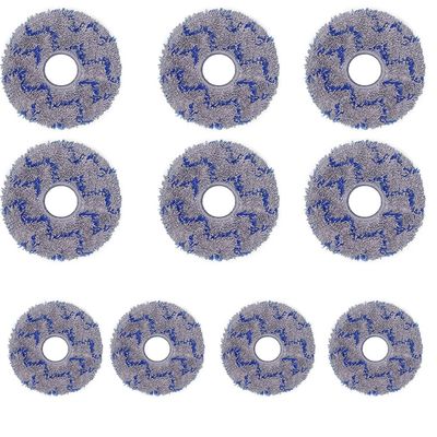 10 stk. udskiftningsmopper til robotstøvsuger, kompatibel med Ecovacs Deebot X1/T10/T20/T30pro og Dreame S10/S20/X10/X20/X30 Grey+Blue