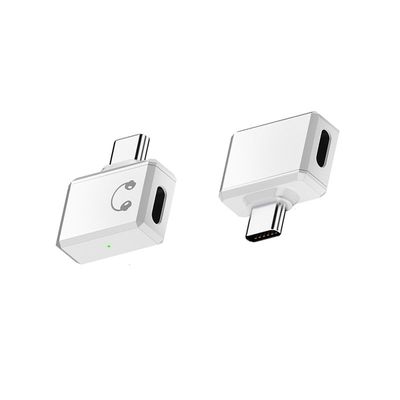 Lightning hun til Type-C han sidebøjet adapter til hovedtelefoner - HiFi lydkvalitet og opkaldsfunktion White