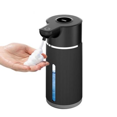 Automatisk såpedispenser med skjerm - Skummende håndsåpe for kjøkken og bad - 420ml Black
