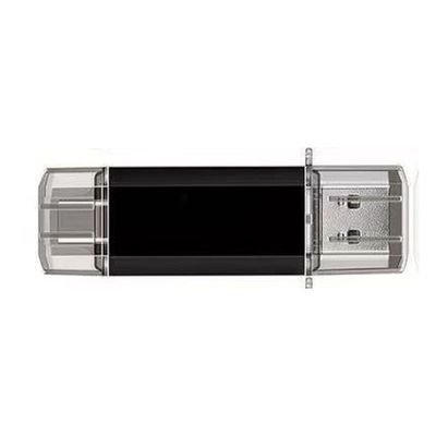 Lyhyt 2-in-1 USB-muistitikku Nopea USB 3.0 -liitäntä Tietokoneen ja puhelimen väliseen tiedonsiirtoon Black 32GB