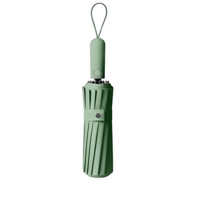 Automatisk Stormparaply med 48 Ribber - Ekstra Stor, Vindtett og UV-beskyttende Green