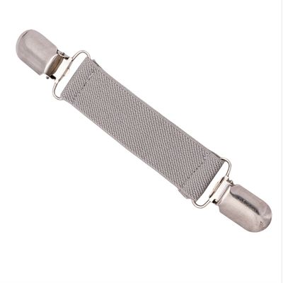 Vintage Dubbeländad Anknäbbs Tröja Clip Sjal Kofta Clip Grey