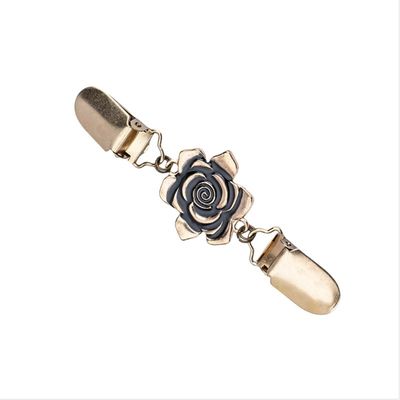 Vintage Sjalspänne - Halkfritt Tröjklämma för Koftor och Scarves Gold