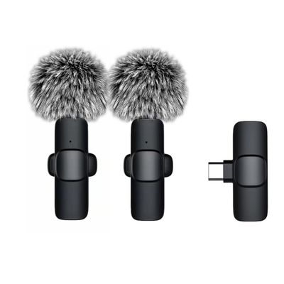 Trådløs Lavalier Mikrofon Dobbel Type-C Grensesnitt - Clip-on Reversmikrofon for Livestreaming og Opptak