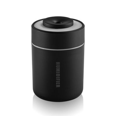 Luftfukter for hjemmet - kontinuerlig/intermitterende tåke for soverom og hybel, fargerik nattlampe, stille drift og automatisk avstenging Black