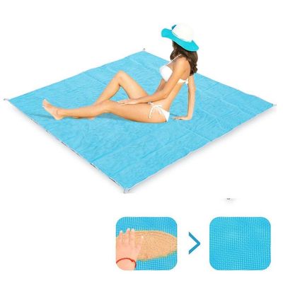 Strandteppe - 200x200 cm - Blått