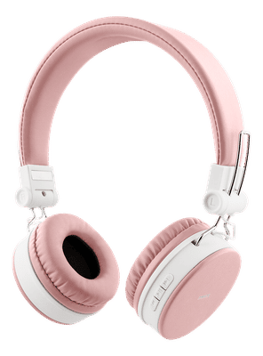 Foldbar on-ear BT headset, 3,5 mm, lyserød