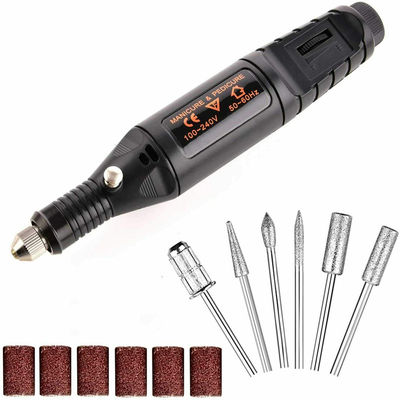 Elektrisk neglefil med 6 ulike munnstykker